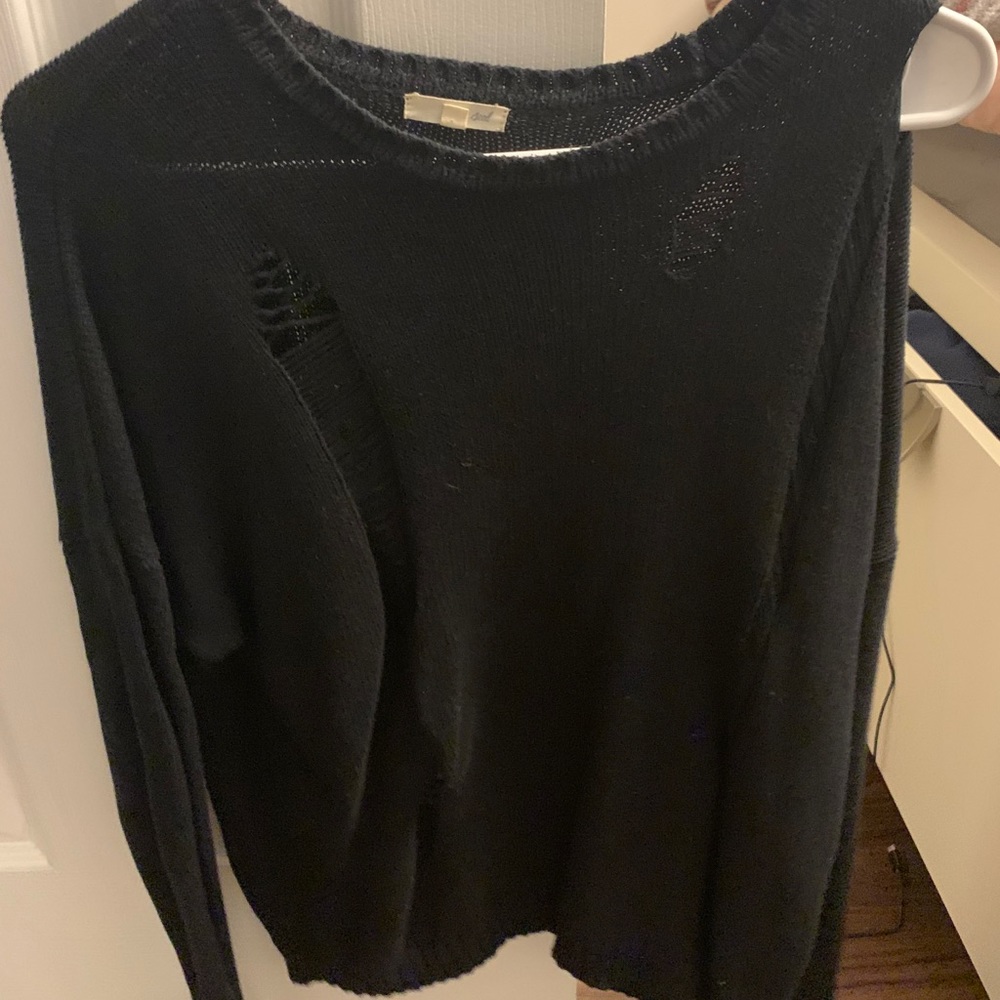 Wet seal ripped long sleeve